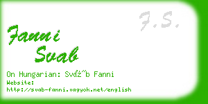 fanni svab business card